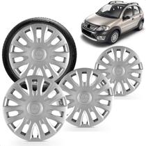 Kit 4 Calotas C3 2007 a 2013 Aro 14 Prata Aro de Pressão Grid Kit 4 Calotas C3 2007 a 2013 Aro 14 Prata Aro de Pressão Grid