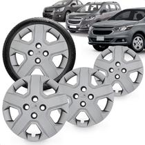 Kit 4 Calotas Cobalt Spin 2013 a 2020 Aro 15 Prata Cubo Padrão Grid Kit 4 Calotas Cobalt Spin 2013 a 2020 Aro 15 Prata Cubo Padrão Grid