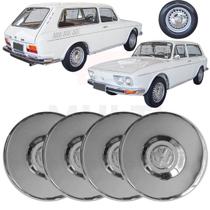 Kit 4 Calotas Cromadas VW Variant Clipper para Roda Original Kit 4 Calotas Cromadas VW Variant Clipper para Roda Original