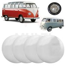 Kit 4 Calotas Cromo Liso Vw Kombi Para Roda Original 5 Furos