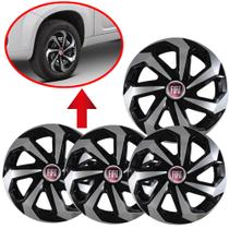 Kit 4 calotas Esportivas aro 14 Spider Fiat Uno Tipo Strada Siena