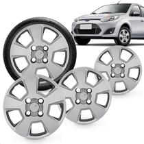 Kit 4 Calotas Fiesta Hatch 08 a 12 Aro 14 Prata Cubo Baixo Grid Kit 4 Calotas Fiesta Hatch 08 a 12 Aro 14 Prata Cubo Baixo Grid