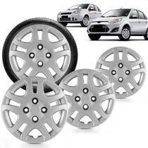 Kit 4 Calotas Fiesta Hatch Sedan 11 a 13 Aro 14 Prata Cubo Baixo Grid Kit 4 Calotas Fiesta Hatch Sedan 11 a 13 Aro 14 Prata Cubo Baixo Grid