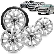 Kit 4 Calotas Fox Space 2012 2013 Aro 15 Prata Cubo Padrão Grid Kit 4 Calotas Fox Space 2012 2013 Aro 15 Prata Cubo Padrão Grid