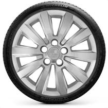 Kit 4 Calotas Fox Space Polo 2014 Aro 15 Prata Cubo Padrão Grid