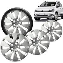 Kit 4 Calotas Fox Spacefox 2015 a 2016 Aro 15 Prata Cubo Padrão Grid