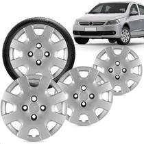 Kit 4 Calotas Gol G5 2009 a 2011 Aro 13 Prata Cubo Alto Grid