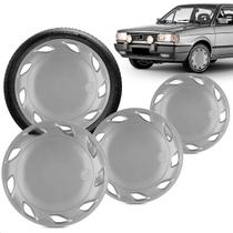 Kit 4 Calotas Gol Parati Cl 1992 1993 1994 Aro 13 Prata Aro de Pressão Grid
