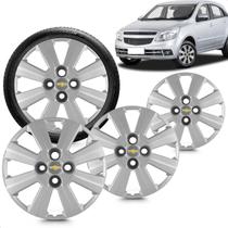 Kit 4 Calotas Modelo Agile 2010 a 2013 Cubo Padrão Aro 15 Prata Emblema 51mm Gm Grid Kit 4 Calotas Modelo Agile 2010 a 2013 Cubo Padrão Aro 15 Prata Emblema 51mm Gm Grid