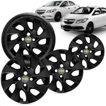Kit 4 Calotas Modelo Onix Prisma 2013 a 2016 Cubo Padrão Aro 15 Preto Brilho Emblema 51mm Gm Grid Kit 4 Calotas Modelo Onix Prisma 2013 a 2016 Cubo Padrão Aro 15 Preto Brilho Emblema 51mm Gm Grid