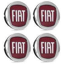 Kit 4 Calotinha Miolo Roda Original Fiat Punto Strada Siena Vermelho