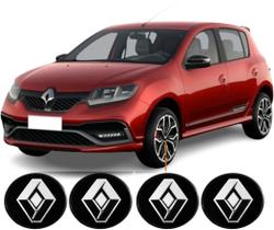 Kit 4 Calotinha Miolo Roda Renault Sandero 2010 2011 2012