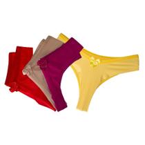 Kit 4 Calsinha Fio Dental Duplo Tanga Adulto Lisa Kit 4 Calsinha Fio Dental Duplo Tanga Adulto Lisa