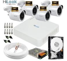 Kit 4 Cam Full Hd 1080p Hilook By Hikvision Dvr 8ch Com Hd