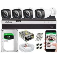 Kit 4 Cam Fullhd 1080p + Dvr 3004c Full Hd Completo