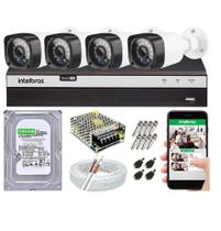 Kit 4 Cam Fullhd 1080p + Dvr 3004c Full Hd Completo