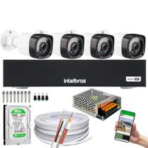 Kit 4 Cam Fullhd 1080p + Dvr mhdx 3004-C Full Hd Completo
