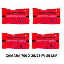 Kit 4 Câmara Ar 700x25/28 80mm Bike Presta Veloforce Speed