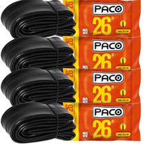 Kit 4 Câmaras De Ar Bike Aro 26 Bicicleta Bico Grosso Balão - PACO