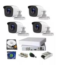 Kit 4 Câmera Completo Da Hilook / Hikvision Dvr Camera Hd
