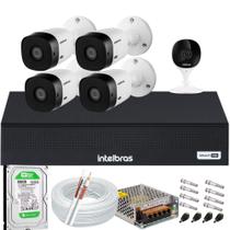 Kit 4 Camera de Segurança Intelbras Alta Resolução 1120 Vhl Hd 500gb + 1 Câmera Wifi Full hd Imx
