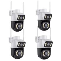 Kit 4 Câmera Importada Wi-fi Smart Lente Dupla Externa