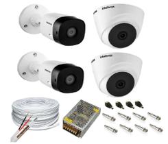 KIT 4 CÂMERA INTELBRAS VHC 1120B E 1120D 720P 20M + Assessórios KIT 4 CÂMERA INTELBRAS VHC 1120B E 1120D 720P 20M + Assessórios