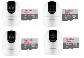 kit 4 Câmera Ip 360 Full Hd Im4 Mibo Intelbras + Sd 64gb Ultra kit 4 Câmera Ip 360 Full Hd Im4 Mibo Intelbras + Sd 64gb Ultra