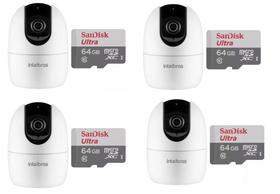 kit 4 Câmera Ip 360 Full Hd Im4 Mibo Intelbras + Sd 64gb Ultra kit 4 Câmera Ip 360 Full Hd Im4 Mibo Intelbras + Sd 64gb Ultra