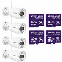 KIT 4 CAMERA IP WIFI 1080P 9520 4 CARTAO MEMORIA WD Purple 32GB KIT 4 CAMERA IP WIFI 1080P 9520 4 CARTAO MEMORIA WD Purple 32GB