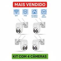 Kit 4 Câmera Segurança Externa HD Wi-Fi IP66 - Visão Noturna e Áudio Bi-Direcional Kit 4 Câmera Segurança Externa HD Wi-Fi IP66 - Visão Noturna e Áudio Bi-Direcional