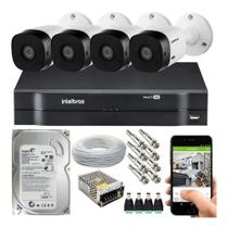 Kit 4 Câmera Segurança Intelbras bullet 720p + Dvr Mhdx Multi Hd + HD 320GB Kit 4 Câmera Segurança Intelbras bullet 720p + Dvr Mhdx Multi Hd + HD 320GB