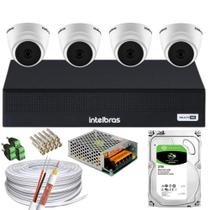 Kit 4 Câmeras 1220 D mic Intelbras Dvr Intelbras Mhdx 1004-c 4 Canais C/ Áudio 3tb Kit 4 Câmeras 1220 D mic Intelbras Dvr Intelbras Mhdx 1004-c 4 Canais C/ Áudio 3tb