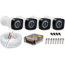Kit 4 Câmeras Bullet externa Infravermelho 1080p Full Hd Acessórios