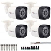 Kit 4 Câmeras Bullet Full Hd 1080p 2Mp Com Cabo e Conectores
