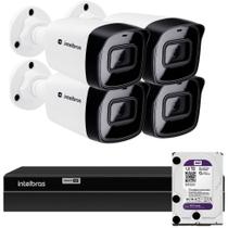 Kit 4 câmeras bullet ip vipc 1230 b g2 full hd ir intelbras