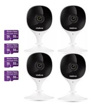 Kit 4 Câmeras Cartão 32 Gb Wi-fi Intelbras Imx-c Mibo Ip