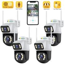 Kit 4 Cameras De Seguraça Exterma Wife Smart Ip Lente Dupla 360 Full Hd Vigilancia Comercial Residencial
