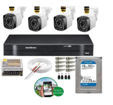 Kit 4 Câmeras De Segurança 2 MP Full Hd 1080p Dvr Intelbras mhdx Full Hd C/HD 1Tb