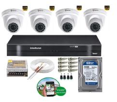 Kit 4 Câmeras De Segurança 2 MP Full Hd 1080p Dvr Intelbras mhdx Full Hd C/HD 250GB Kit 4 Câmeras De Segurança 2 MP Full Hd 1080p Dvr Intelbras mhdx Full Hd C/HD 250GB