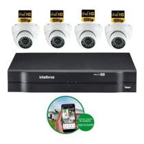 Kit 4 Câmeras De Segurança 2 MP Full Hd 1080p Dvr Intelbras mhdx Full Hd