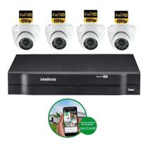 Kit 4 Câmeras De Segurança 2 MP Full Hd 1080p Dvr Intelbras mhdx Full Hd