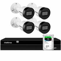 Kit 4 Câmeras de Segurança Bullet Intelbras Full HD 1080p VIP 1230 B G4 + Gravador Digital de Vídeo NVR NVD 1404 - 4 Canais Intelbras + HD 2TB