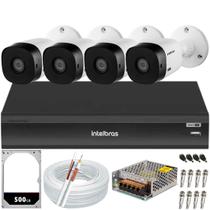 Kit 4 Câmeras de Segurança Full Hd 1080p 1220b Intelbras Dvr Inteligente Imhdx 3108 Hd 500gb