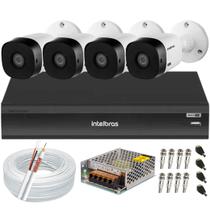 Kit 4 Câmeras de Segurança Full Hd 1080p 1220b Intelbras Dvr Inteligente Imhdx 3108