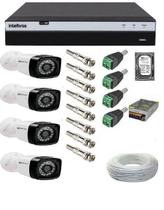 Kit 4 Câmeras De Segurança Full Hd 1080p 2 Megapixel 24 Leds  + Dvr Intelbras Mhdx 3104 Full Hd