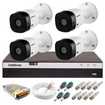 Kit 4 Câmeras de Segurança Full HD 1080p VHL 1220 B + DVR 3104 Intelbras + Acessórios