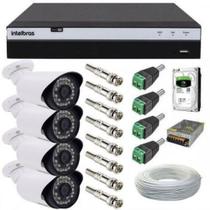 Kit 4 Câmeras De Segurança HD 720p + Dvr Intelbras Mhdx 3104 Full Hd02