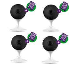 Kit 4 Câmeras de Segurança iMX branca Wi-fi Full hd Intelbras com Cartão 32gb Purple Intelbras