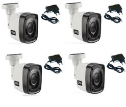 Kit 4 Câmeras De Segurança Infravermelho Ahd 1.3 Mp + 4 Fonte 12v